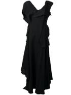 Yohji Yamamoto Ripped Detail Dress - Black