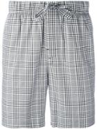 Otis Batterbee 'prince Of Wales' Checked Shorts, Men's, Size: Medium, Black, Cotton