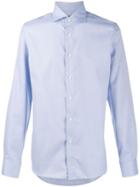 Canali Long-sleeve Embroidered Shirt - Blue