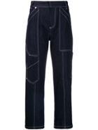 Chloé Cropped Cargo Jeans - Blue