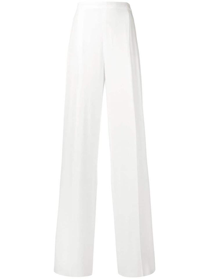 Max Mara Stretch Palazzo Trousers - White