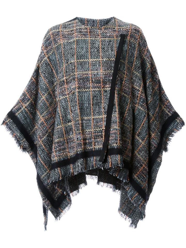 Etro Checked Poncho