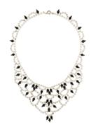 Susan Caplan Vintage Tear-drop Crystal Necklace - Silver