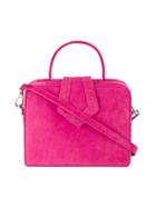 Mehry Mu Mini Pink Suede Fey Box Bag - Pink & Purple