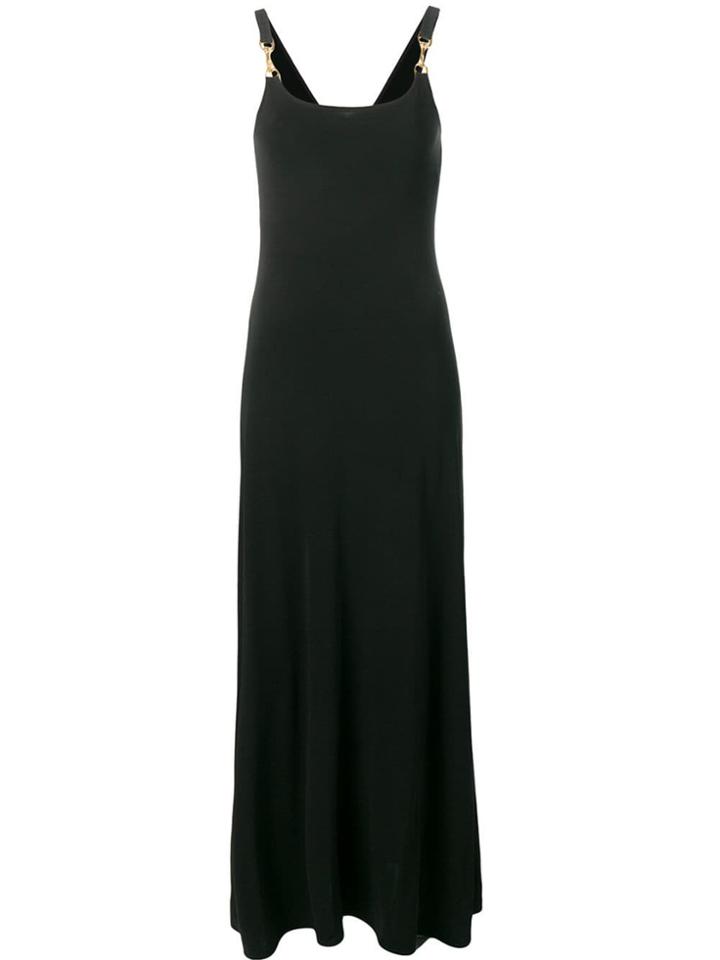 Tory Burch Metal Strap Appliqué Dress - Black