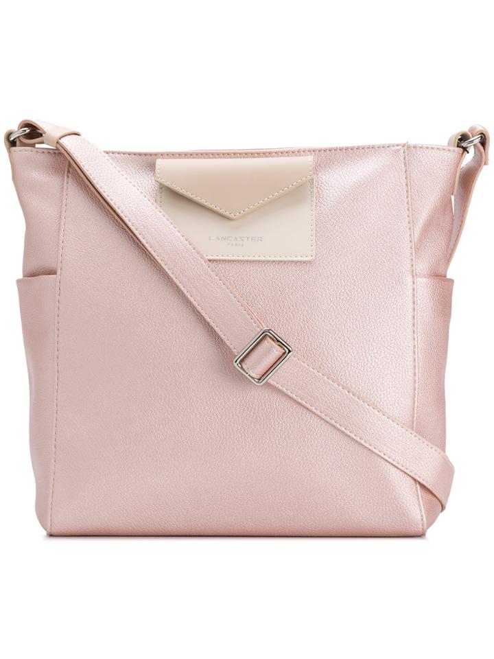 Lancaster Metallic Lateral Pocket Shoulder Bag - Pink & Purple