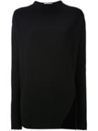 Thomas Tait Ribbed Side Slit Top, Women's, Size: 8, Black, Polyamide/spandex/elastane/viscose