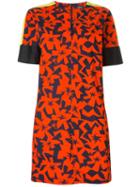 Jil Sander Navy Printed Shift Dress, Women's, Size: 38, Red, Cotton/acetate/cupro