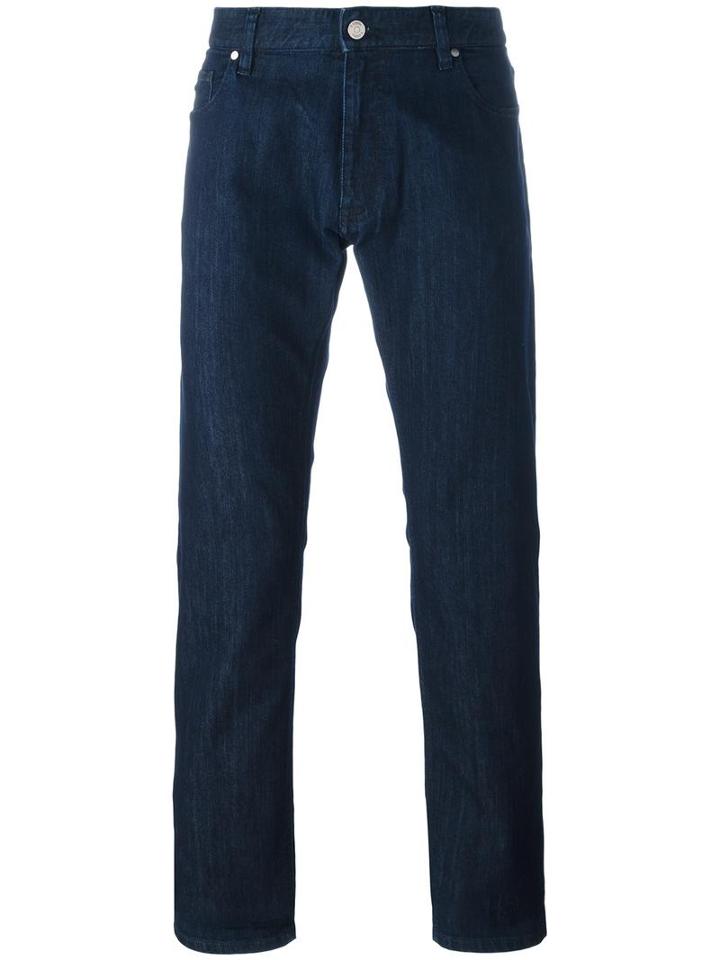 Z Zegna Slim-fit Jeans, Men's, Size: 33, Blue, Cotton/polyester