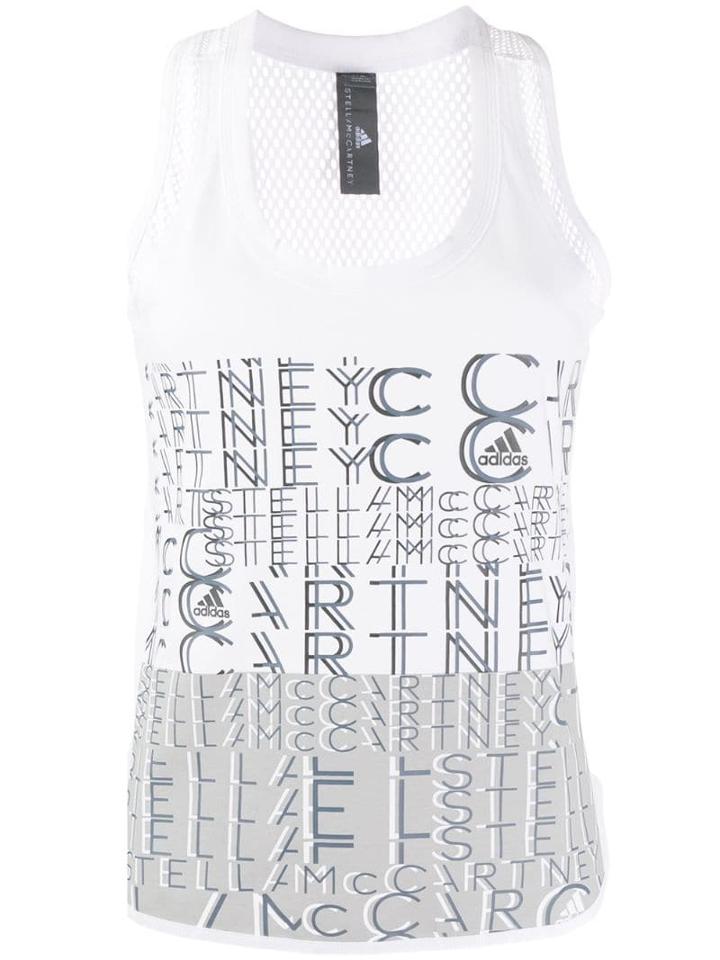 Adidas By Stella Mccartney Printed Logo Vest - White