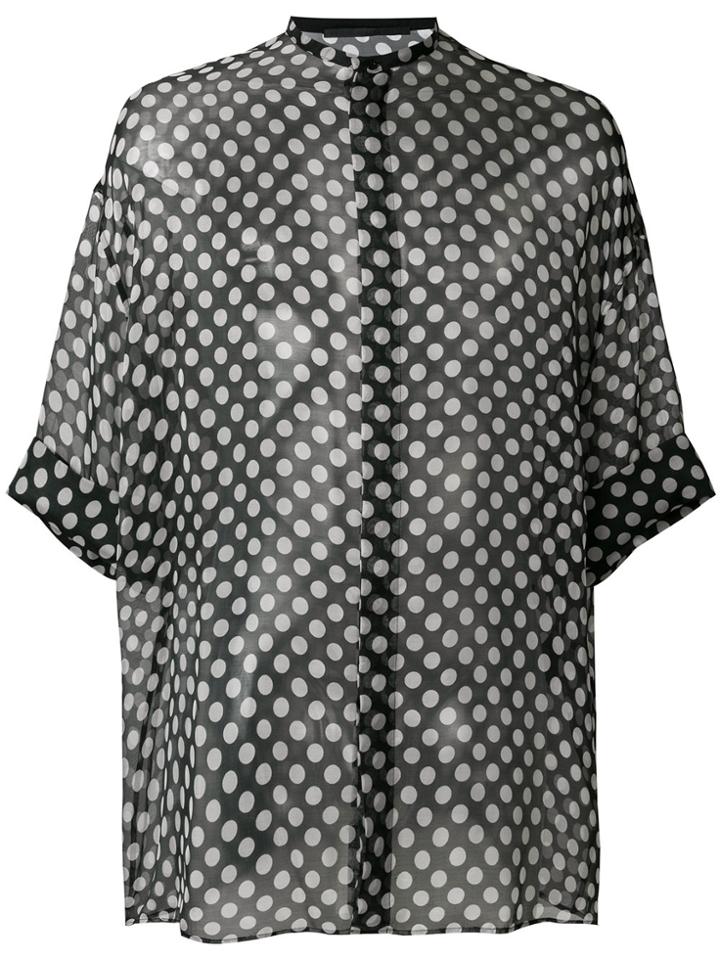 Haider Ackermann Polka Dot Oversized Shirt - Black