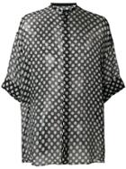 Haider Ackermann Polka Dot Oversized Shirt - Black