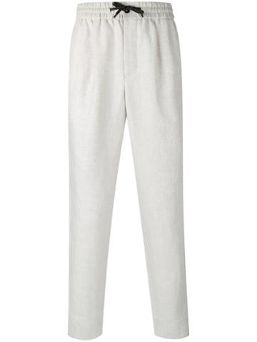 Bernardo Giusti - Drawstring Waist Trousers - Men - Linen/flax - 50, Nude/neutrals, Linen/flax