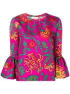 La Doublej Floral Print Top - Pink