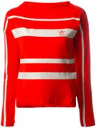 Adidas - Striped Panel Top - Women - Cotton - 42, Women's, Red, Cotton