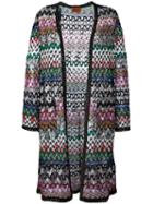 Missoni Zigzag Cardi-coat, Women's, Size: 40, Polyester/cupro/viscose