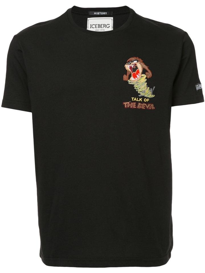 Iceberg Taz Embroidered T-shirt - Black