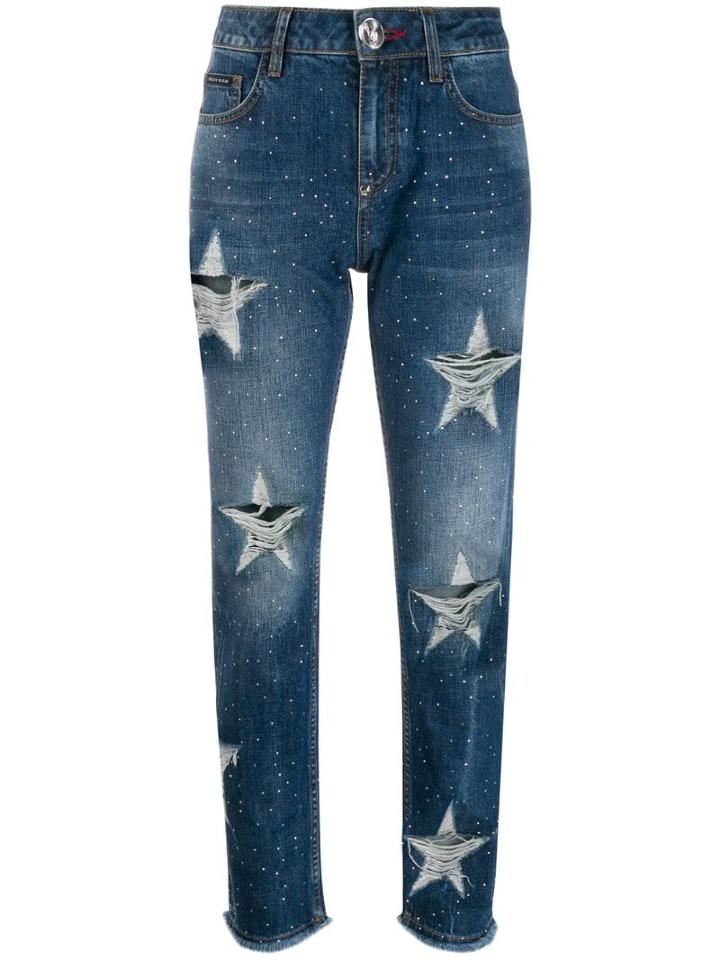 Philipp Plein Stars Boyfriend Jeans - Blue