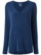 Majestic Filatures V-neck Jumper, Women's, Size: 3, Blue, Spandex/elastane/cupro