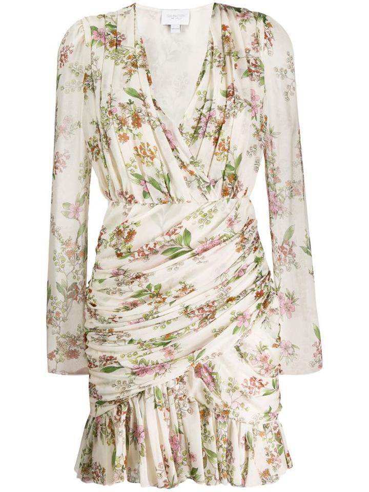 Giambattista Valli Floral Long-sleeve Dress - Neutrals