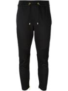 Balmain Tapered Trousers, Women's, Size: 36, Black, Spandex/elastane/cotton