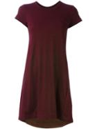 Sacai Cupro Insert T-shirt Dress, Women's, Size: 2, Pink/purple, Cotton/cupro/polyester