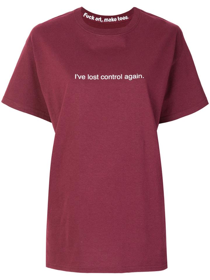 F.a.m.t. I've Lost Control Again T-shirt - Pink & Purple