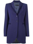 Romeo Gigli Pre-owned Embroidered Trim Jacket - Blue