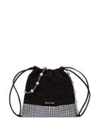 Miu Miu Starlight Satin Pouch - Black