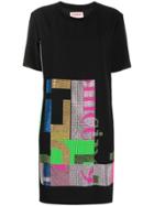 Iceberg Rhinestone-embellished T-shirt Dress - Black