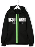 Dsquared2 Kids Neoprene Logo Zip Hoodie, Boy's, Size: 14 Yrs, Black
