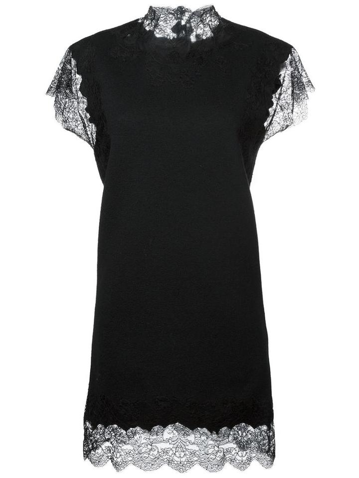 Ermanno Scervino Lace Detailing Dress, Women's, Size: 42, Black, Cashmere/wool/silk/polyamide