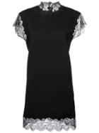 Ermanno Scervino Lace Detailing Dress, Women's, Size: 42, Black, Cashmere/wool/silk/polyamide