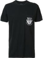 Local Authority Ny Apple Pocket T-shirt, Adult Unisex, Size: Large, Black, Cotton