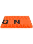 Dsquared2 Icon Print Beach Towel - Orange