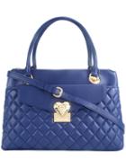 Love Moschino Quilted Shoulder Bag, Blue, Polyurethane