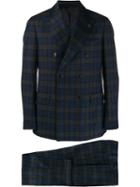 Gabriele Pasini Plaid Double-breasted Coat - Blue