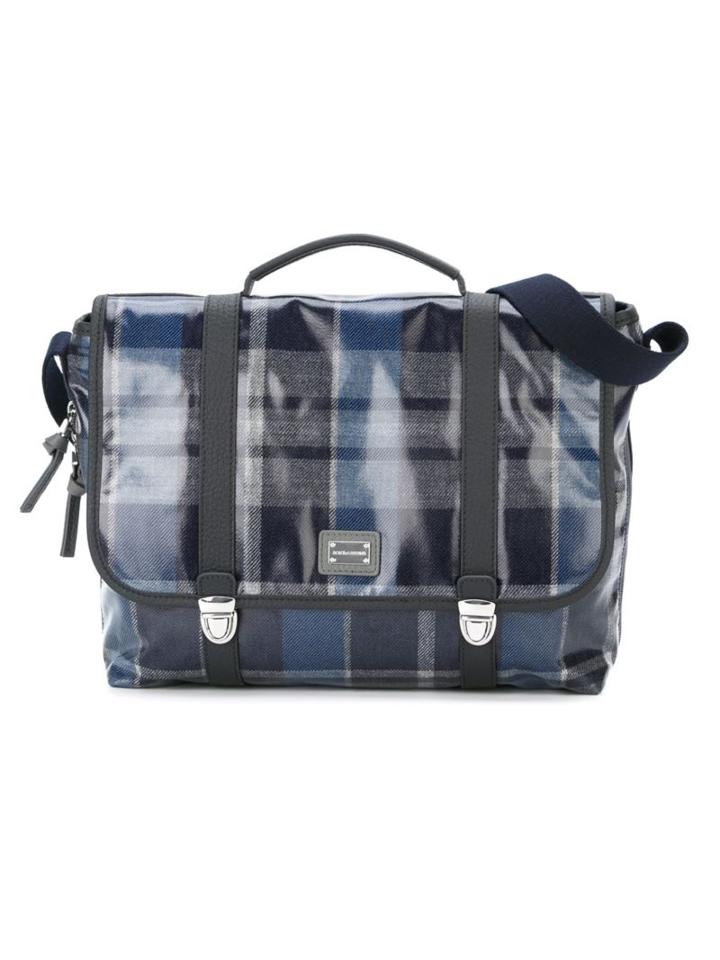 Dolce & Gabbana Kids Tartan Tote, Boy's, Blue