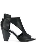 Strategia Open-toe Booties - Black