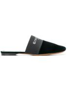 Givenchy Velvet Logo Mules - Green