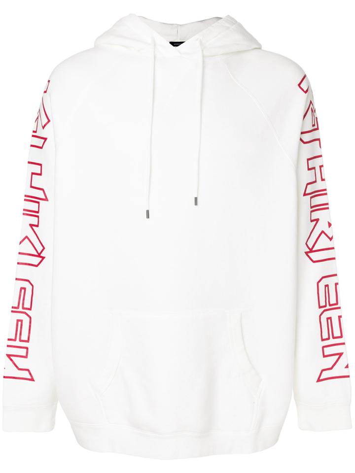 R13 Printed Hoodie - White