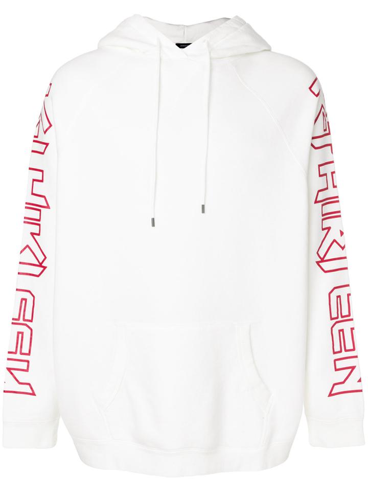 R13 Printed Hoodie - White