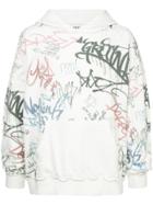 Ground Zero Graffiti Print Inside Out Hoodie - White