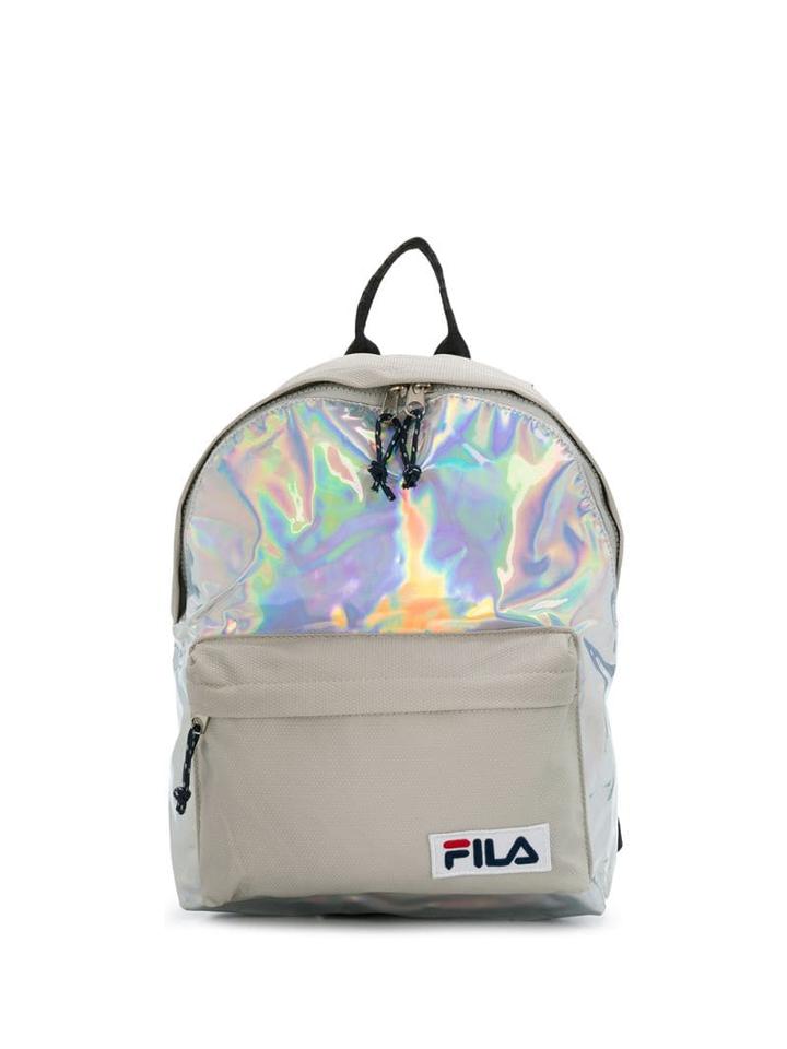 Fila Holographic Print Backpack - Silver
