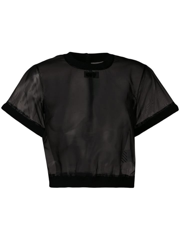 Off-white Transparent Top - Black