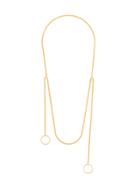 Jil Sander Asymmetric Ring Chain Necklace - Metallic