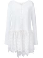 Antonio Berardi - Lace Trim Cardigan - Women - Rayon - 40, White, Rayon