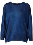Avant Toi Crew Neck Sweater, Women's, Size: Small, Blue, Silk/cashmere