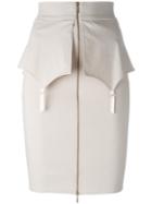 Murmur Zip-front Skirt, Women's, Size: 38, Nude/neutrals, Viscose/rayon/nylon/spandex/elastane