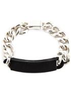 Maison Margiela Plaque Chain Bracelet, Adult Unisex, Size: 9 1/2, Metallic